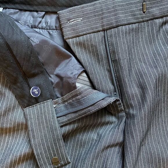 BCBGeneration Womens Button Tab True Flair Charcoal Pants Sz 12 - Picture 3 of 8